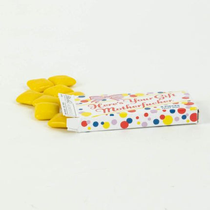 Here's Your Gift Motherfucker Gum- open package