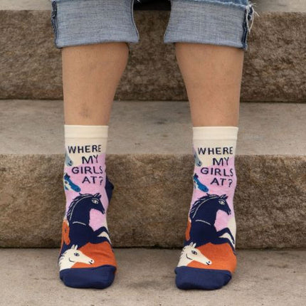 Where My Girls At Ankle Socks- worn by model