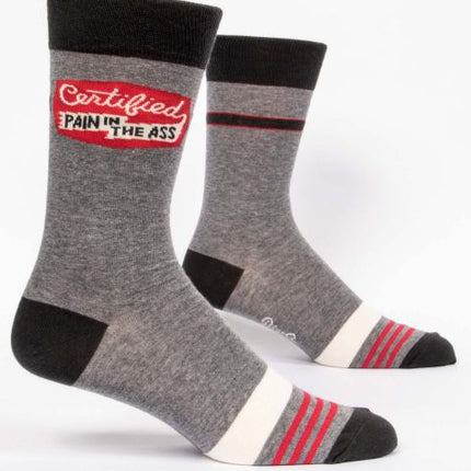 Certified Pain In The Ass Men's Socks- side view