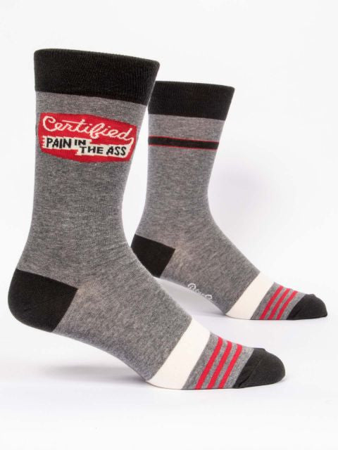 Certified Pain In The Ass Men's Socks- side view