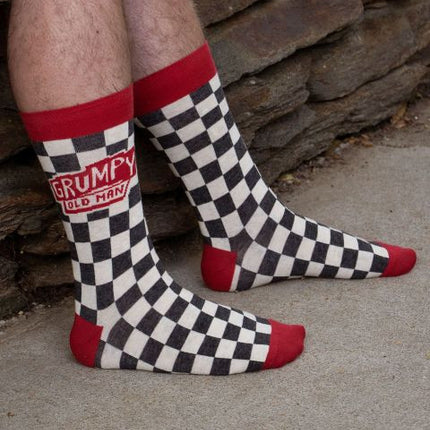 Grumpy Old Man Men's Socks- worn by model