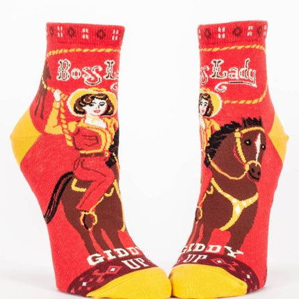 Boss Lady Ankle Socks- front view