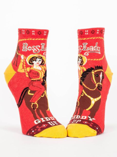 Boss Lady Ankle Socks- front view