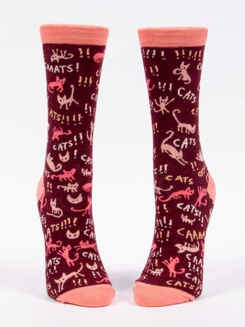Cats! Crew Socks- front view