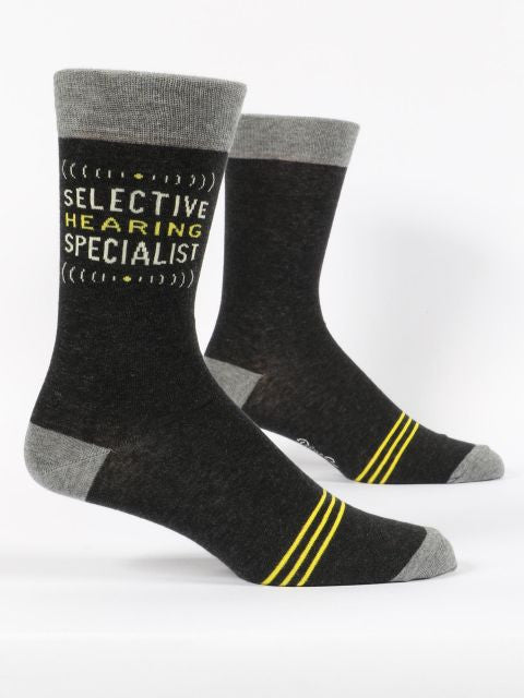Selective Hearing Specialist Men's Socks- side view