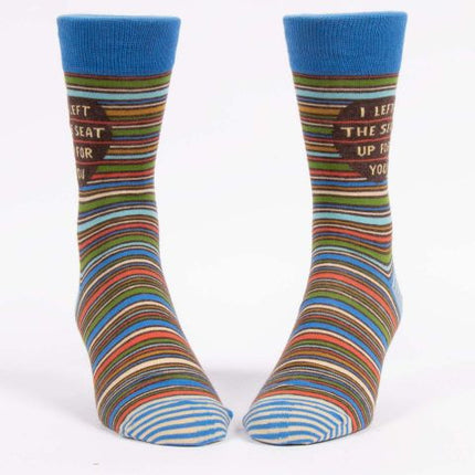 I Left The Seat Up Men's Socks- front view