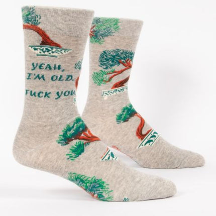 Yeah, I'm Old Men's Socks- side view