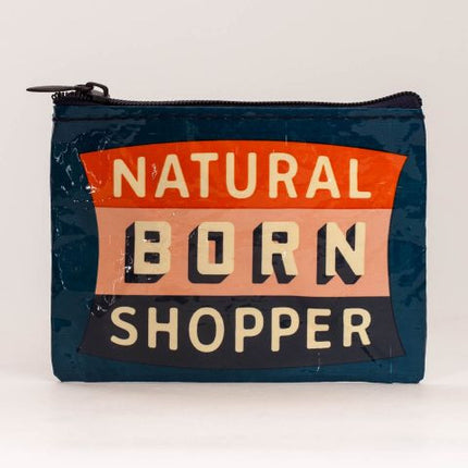 Natural Born Shopper Coin Purse- front view