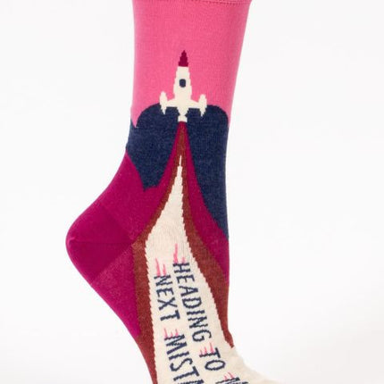 Heading to My Next Mistake Socks- single sock right side view