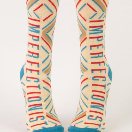 Imperfectionist Crew Socks- front view