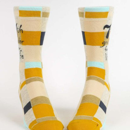 7th Grader For Life Men's Socks- front view