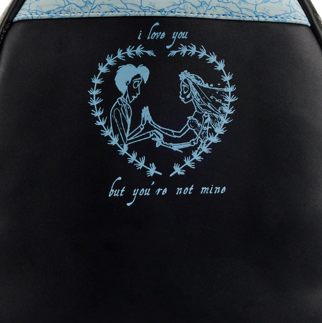 Corpse Bride Emily Bouquet Mini Backpack- up close back view