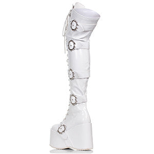 Kamora Platform Boots- white boots