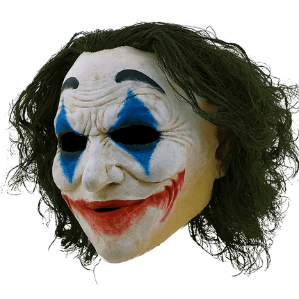 Crazy Jack Clown Mask- angled view