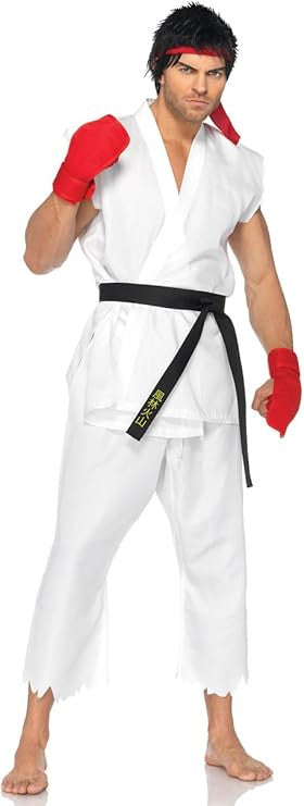 Street Fighter Ryu Costume- front view, full body