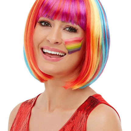 Rainbow Bob Wig