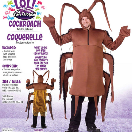 Adult Cockroach Costume- packaging