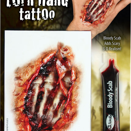 Zombie Torn Hand Tattoo