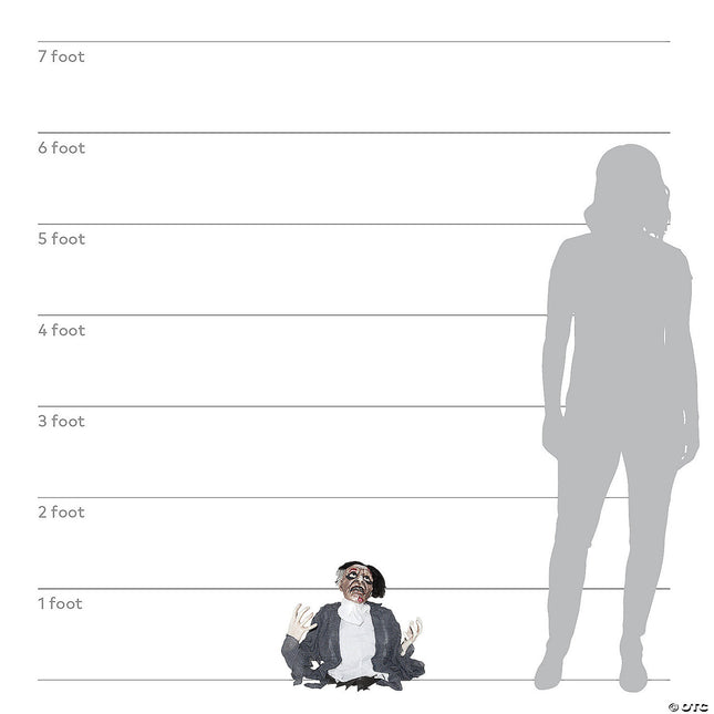 Zombie Groundbreaker With Turning Head- size comparison
