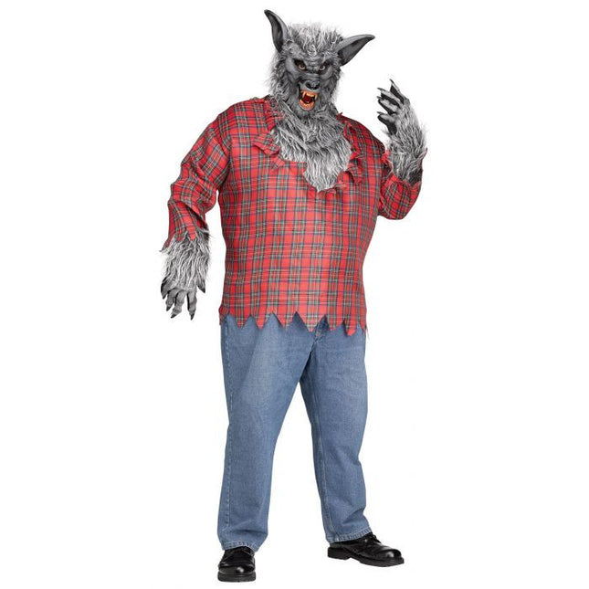 Brown Werewolf Plus Costume- front view