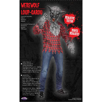 Brown Werewolf Plus Costume- packaging