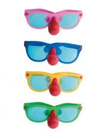 Jumbo Clown Glasses w Nose