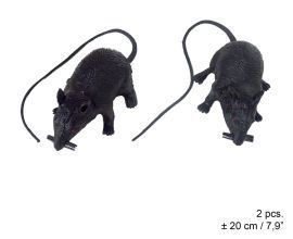 Rats 8" Black Plastic 2pc