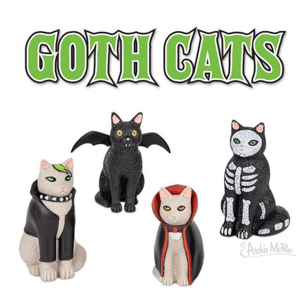 Goth Cat Figurines