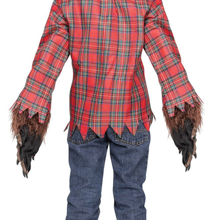 Werewolf Child Costume- brown, back view
