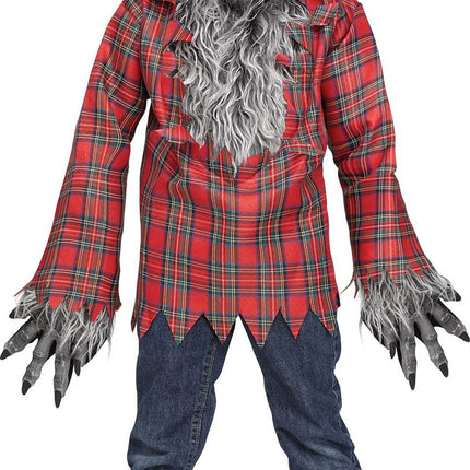 Werewolf Child Costume- grey, front view