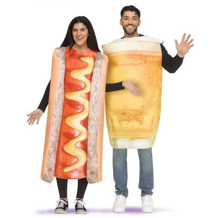 Hot Dog & Beer Couple's Costume