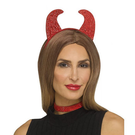 Red Bling Devil Horns HDBN