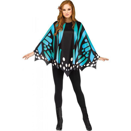 Teal Butterfly Poncho