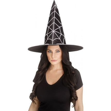 Pearl Spider Web Witch Hat