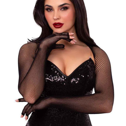 Fishnet Fingerless Glove Shrug