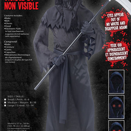 Fade In/Out Unknown Phantom Child Costume- packaging