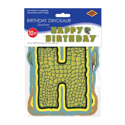Birthday Dinosaur Streamer