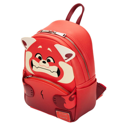 Pixar Turning Red Panda Cosplay Mini Backpack- top angled view