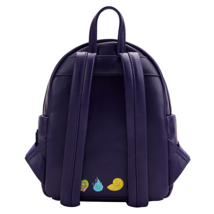Disney Villains Triple Pocket Glow In The Dark Mini Backpack- back view