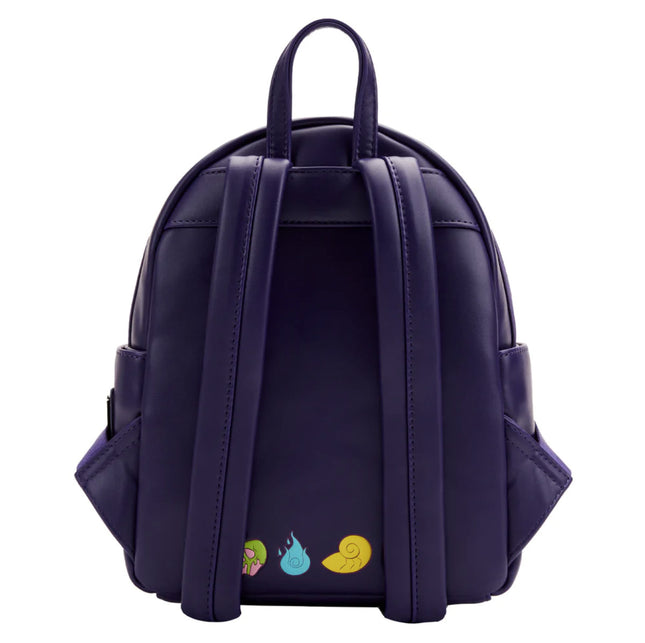 Disney Villains Triple Pocket Glow In The Dark Mini Backpack- back view
