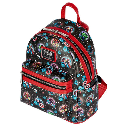 Marvel Avengers Tattoo Mini Backpack- top angled view