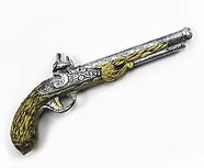 Gold and Silver Orante Foam Pirate Pistol Prop