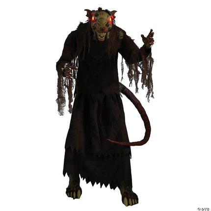 60" Mangey Rat Animated Prop- front view, glowing