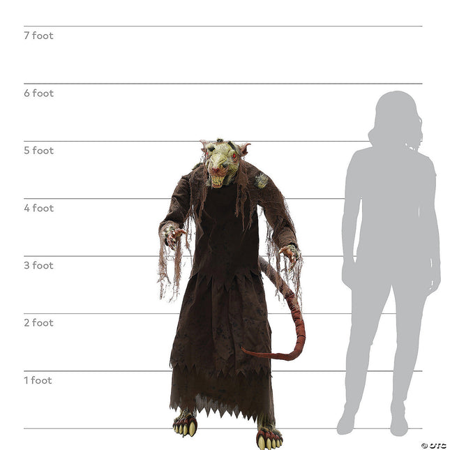 60" Mangey Rat Animated Prop- size comparison