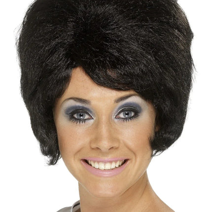 Black 60s Beehive Wig