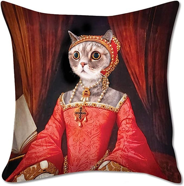 Renaissance Kitty Pillow Cover - pillow itself