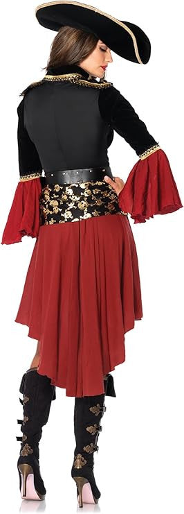 Cruel Seas Pirate Captain Costume- back view
