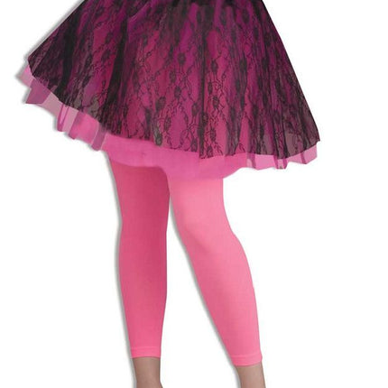 Pink Neon Footless Leggings