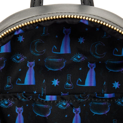 Hocus Pocus Binx Candle Mini Backpack- inside lining print