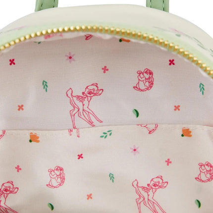 Bambi Spring Time Gingham Mini Backpack- inside print
